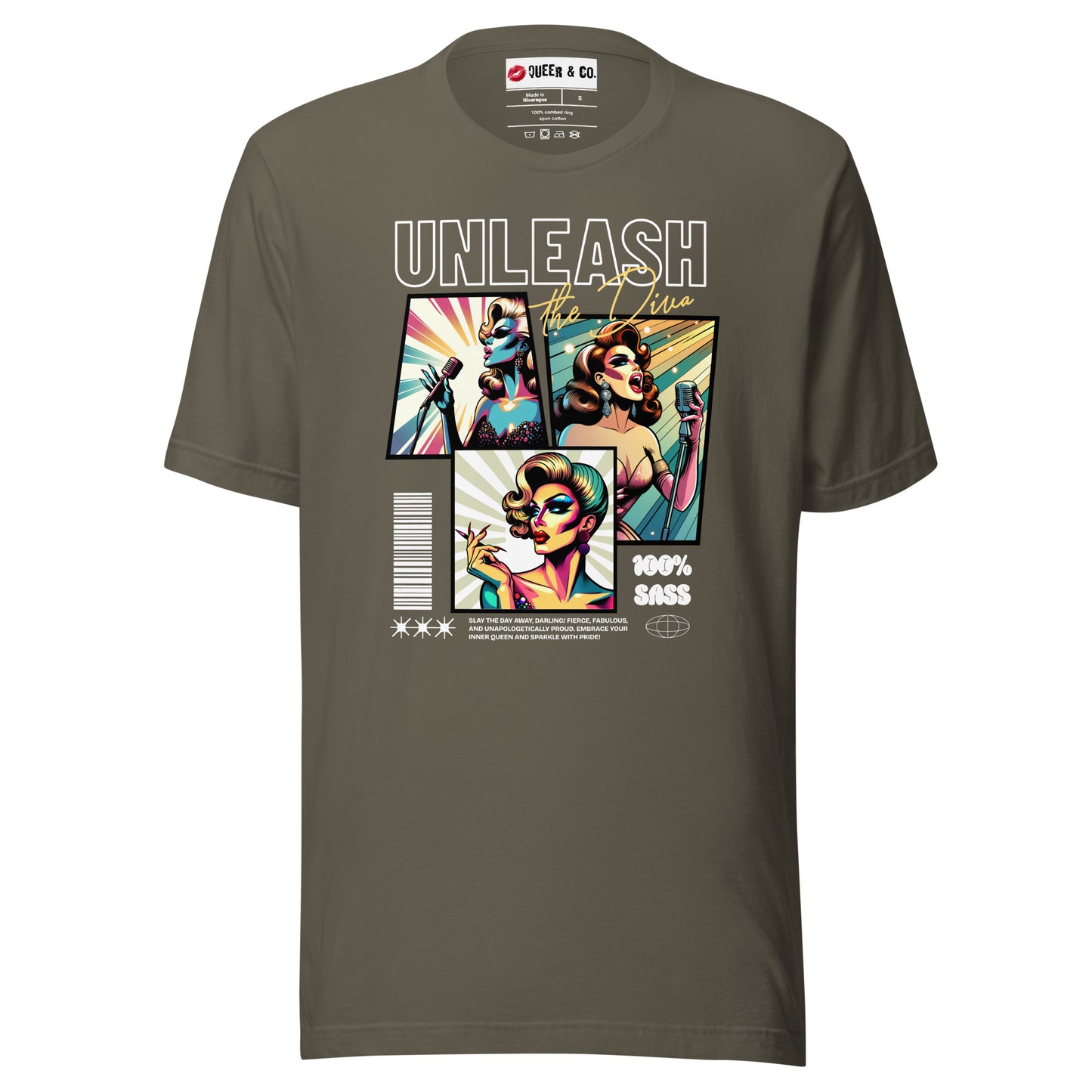 Unleash The Diva - Camiseta de manga corta unisex