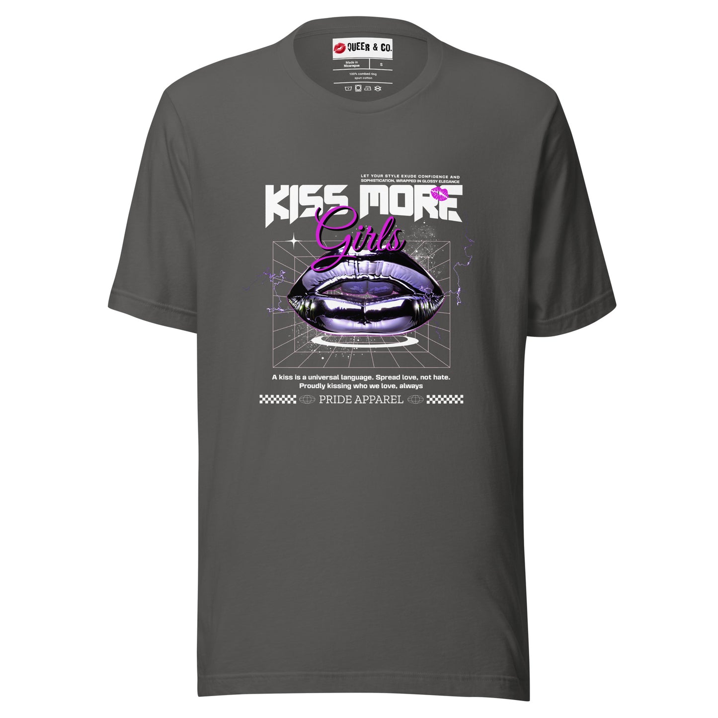Kiss More Girls - Camiseta de manga corta unisex