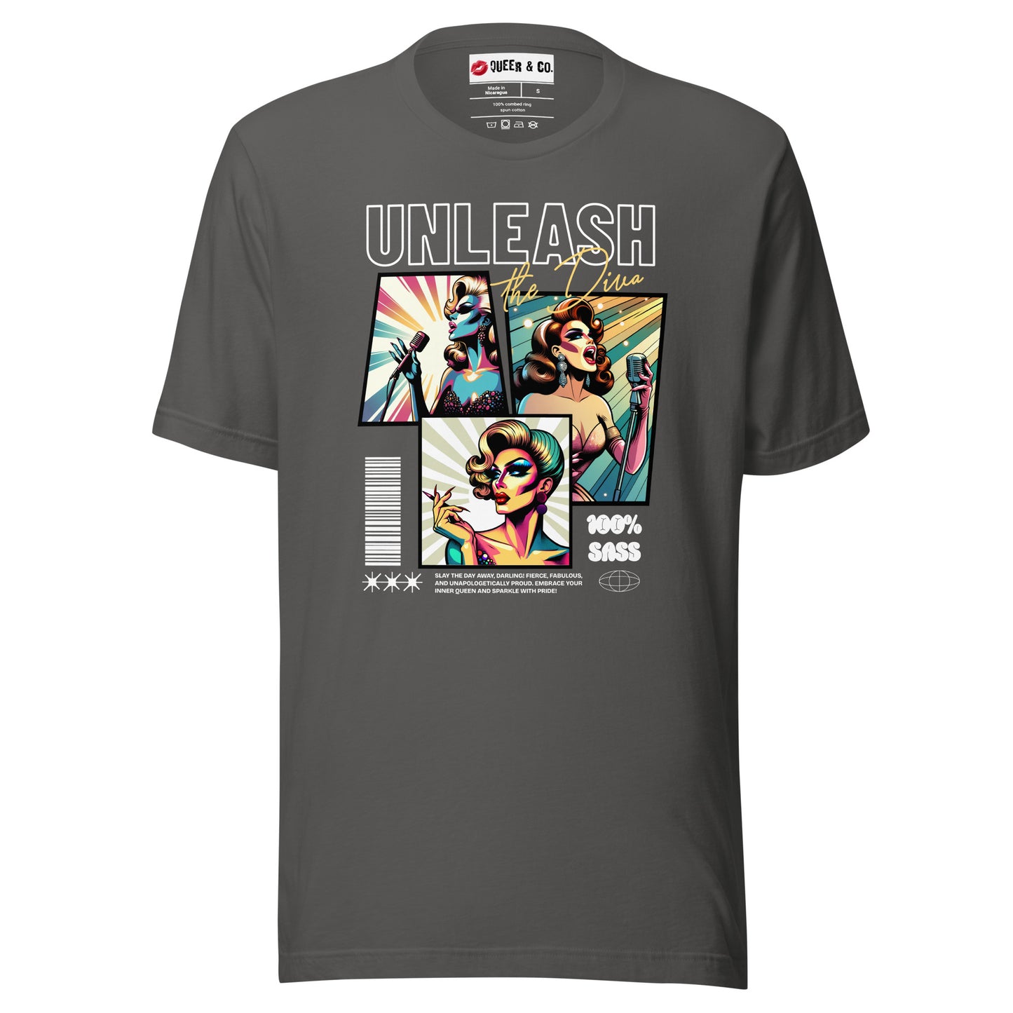 Unleash The Diva - Camiseta de manga corta unisex