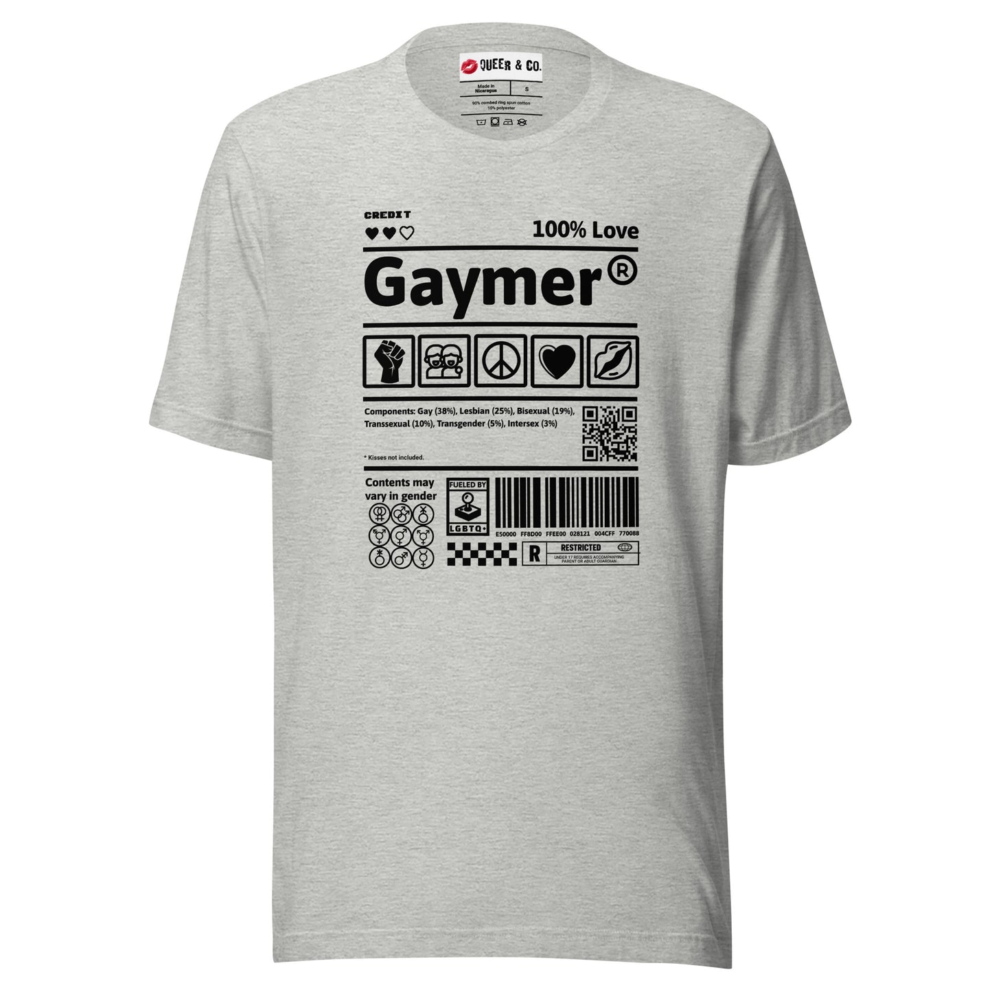 Gaymer - Camiseta de manga corta unisex