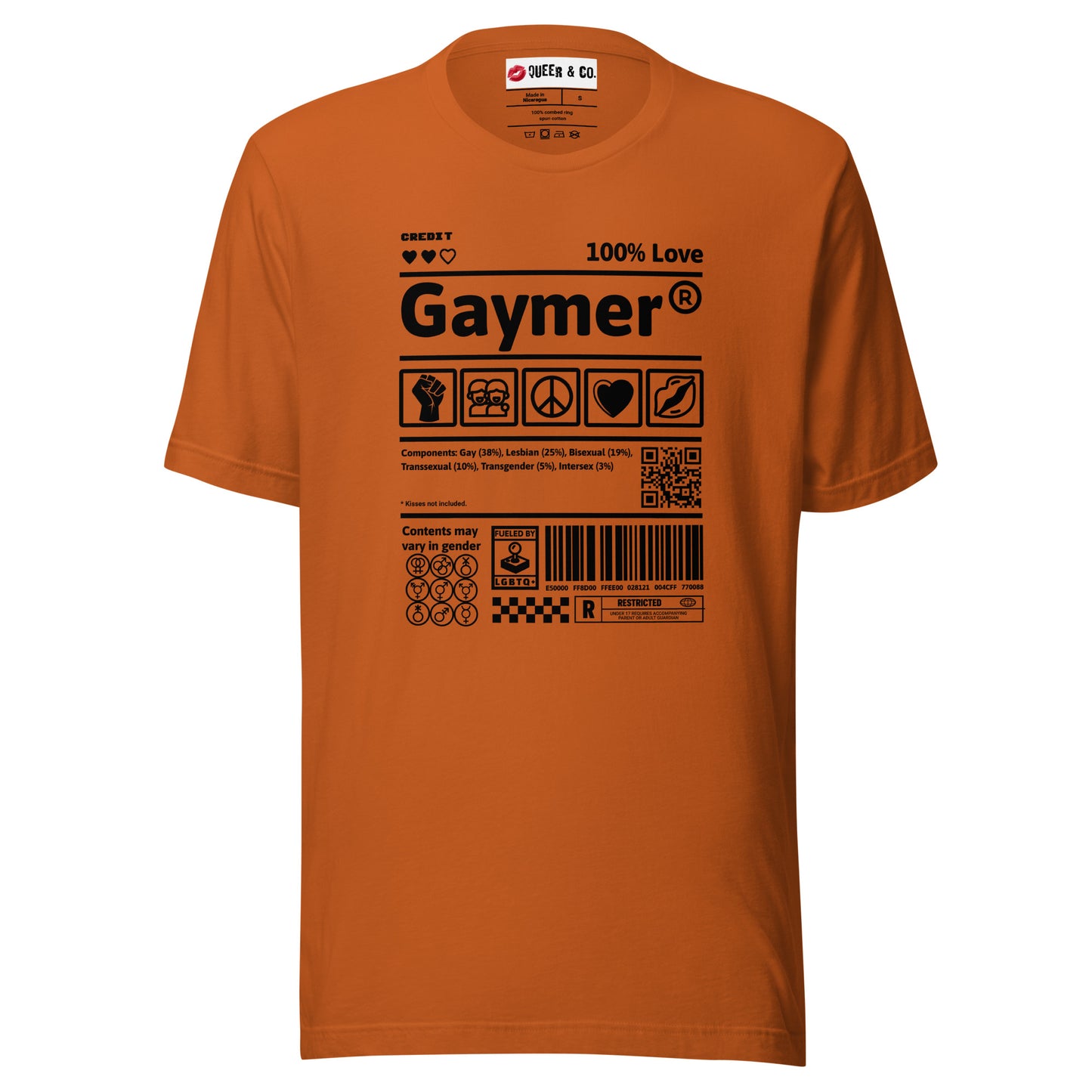 Gaymer - Camiseta de manga corta unisex