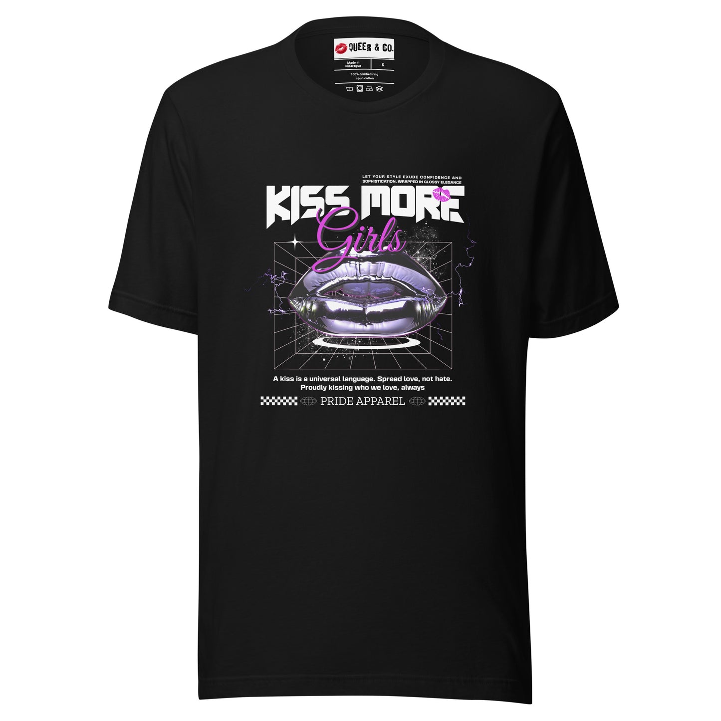 Kiss More Girls - Camiseta de manga corta unisex