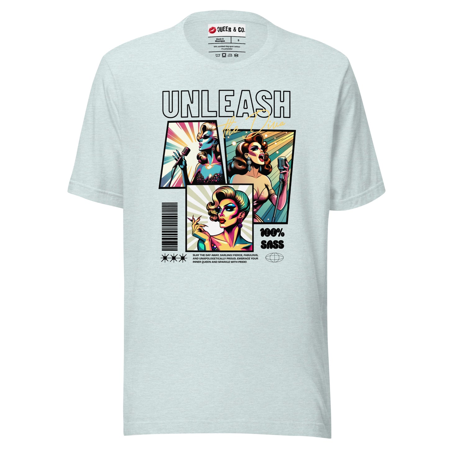 Unleash The Diva - Camiseta de manga corta unisex
