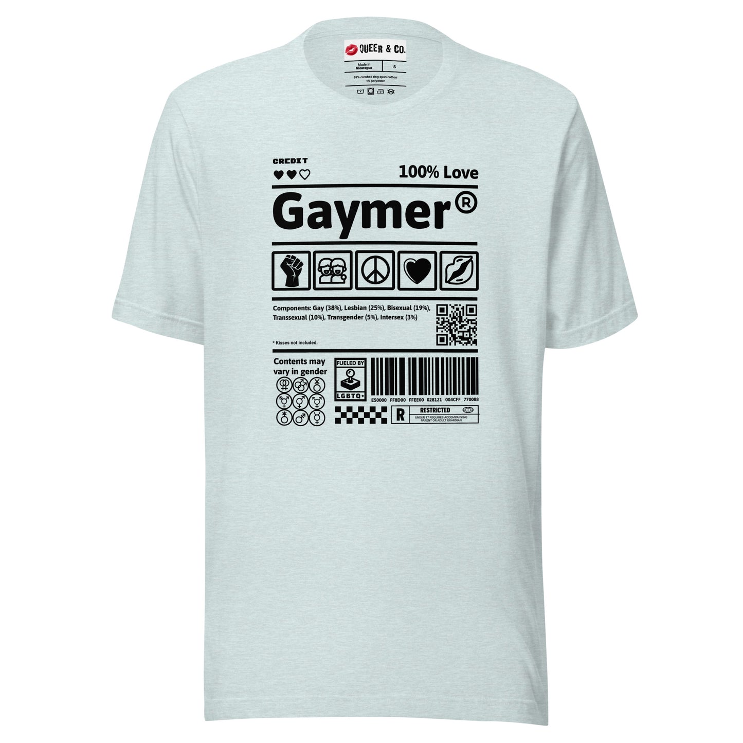 Gaymer - Camiseta de manga corta unisex