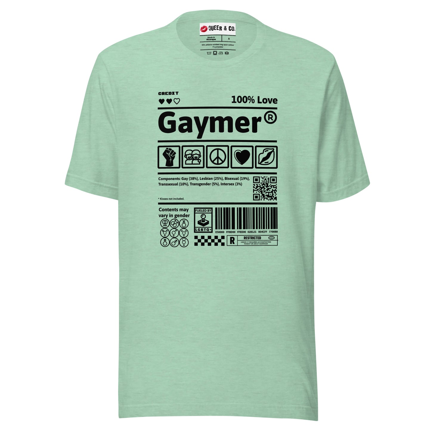 Gaymer - Camiseta de manga corta unisex