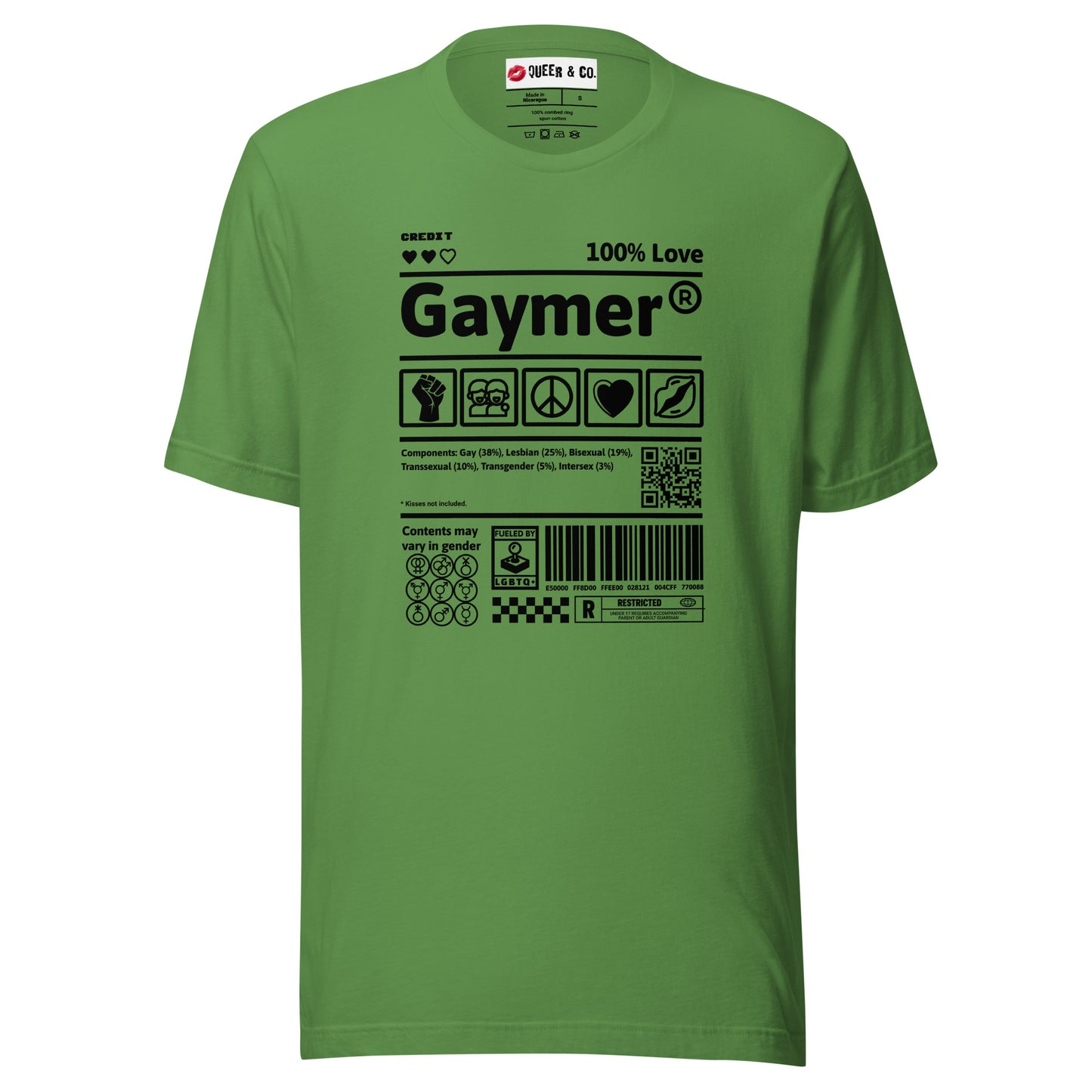 Gaymer - Camiseta de manga corta unisex