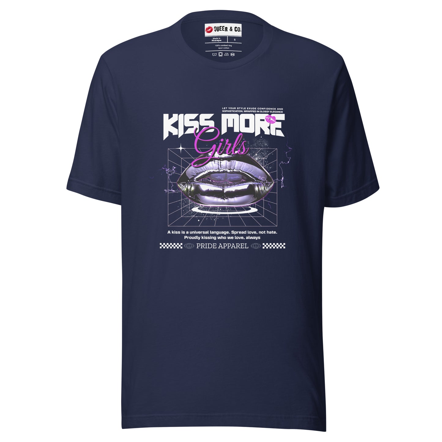 Kiss More Girls - Camiseta de manga corta unisex