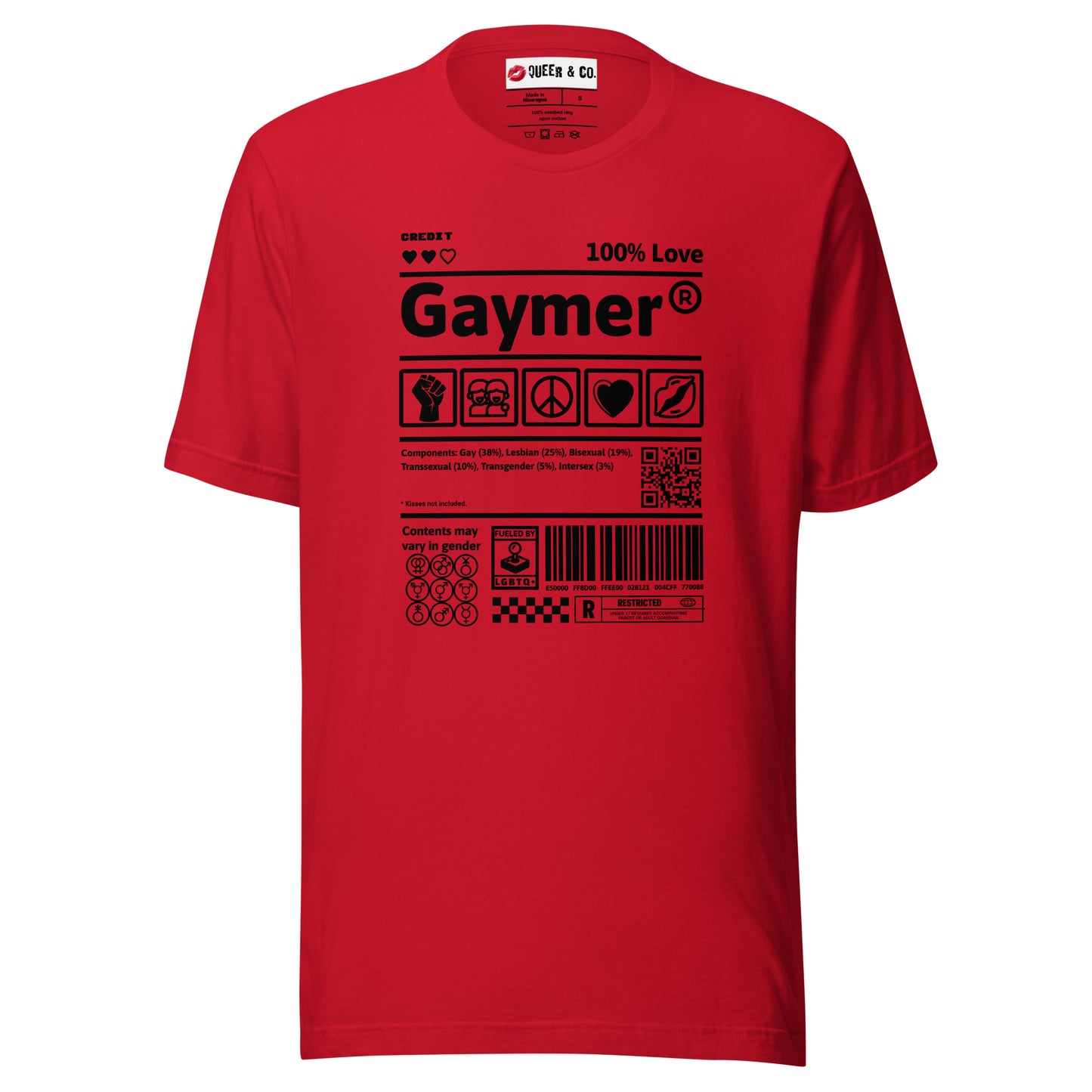 Gaymer - Camiseta de manga corta unisex