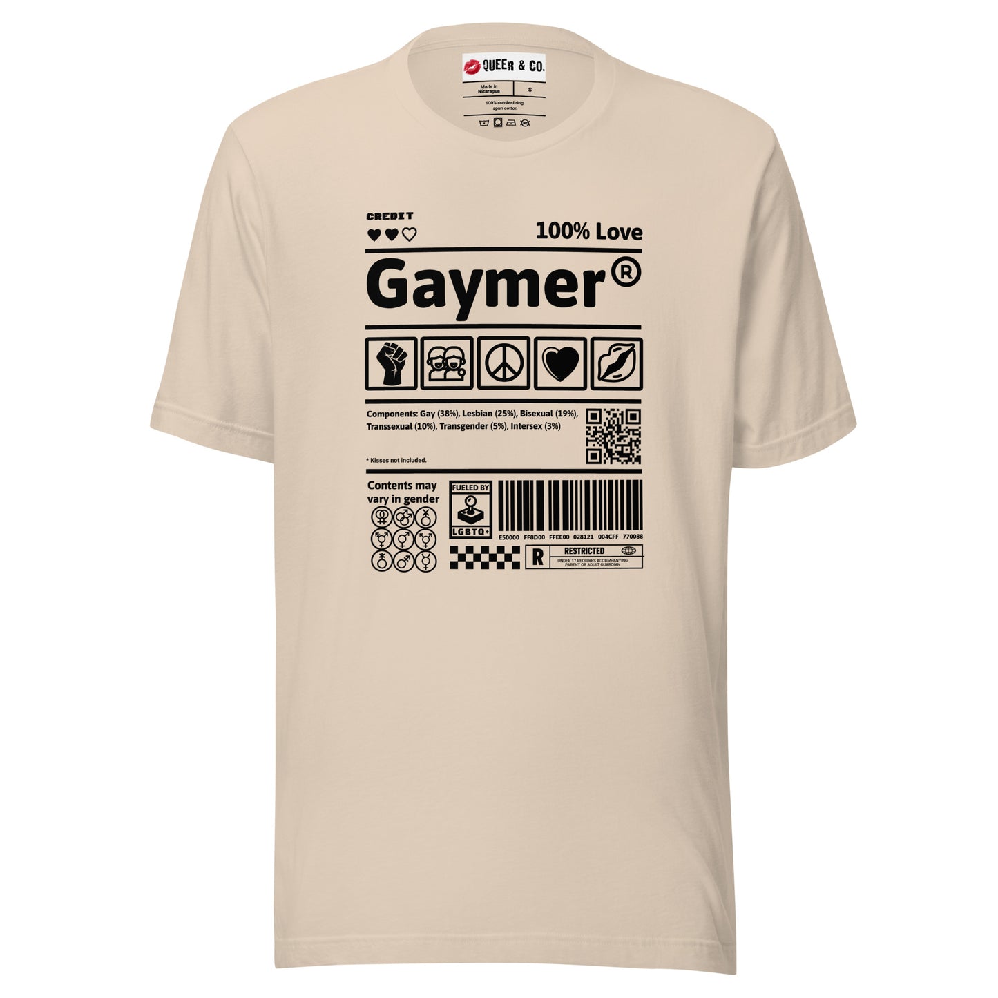 Gaymer - Camiseta de manga corta unisex