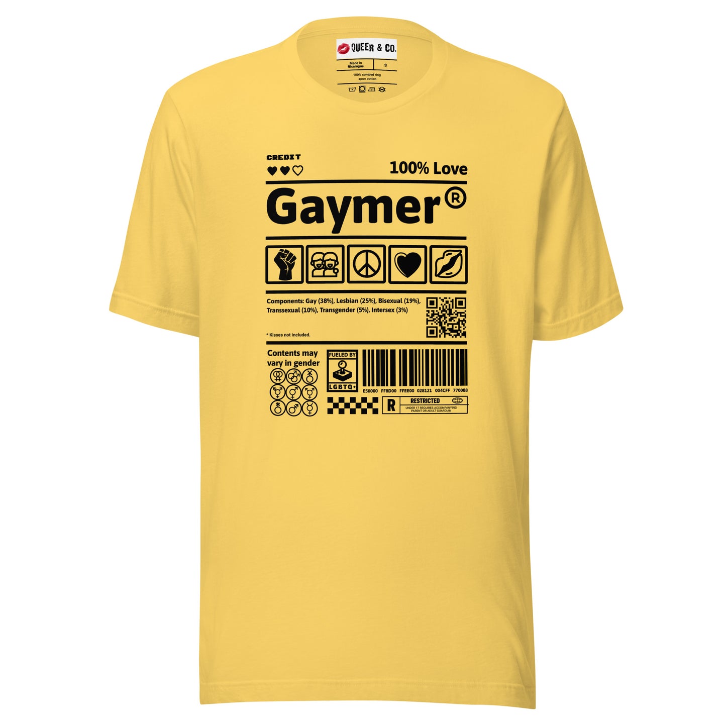 Gaymer - Camiseta de manga corta unisex