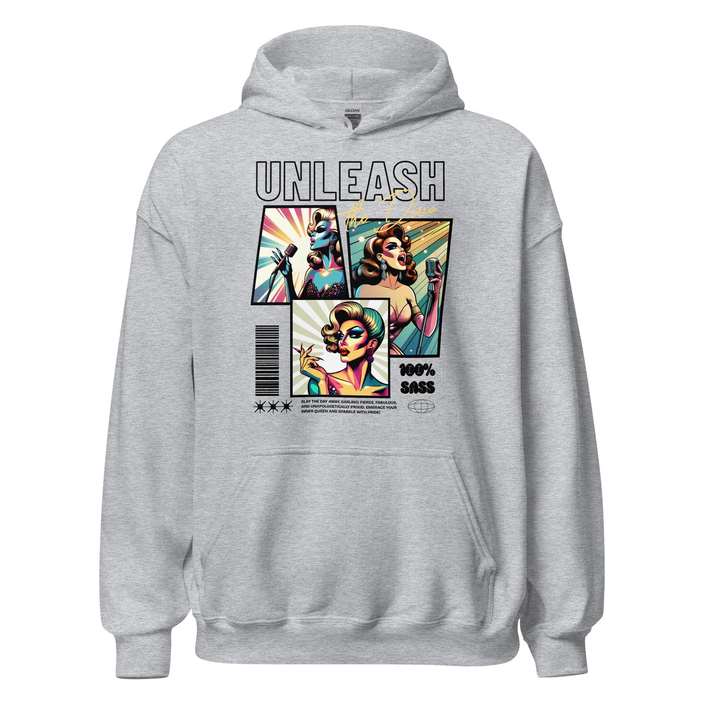 Unleash The Diva - Sudadera con capucha unisex