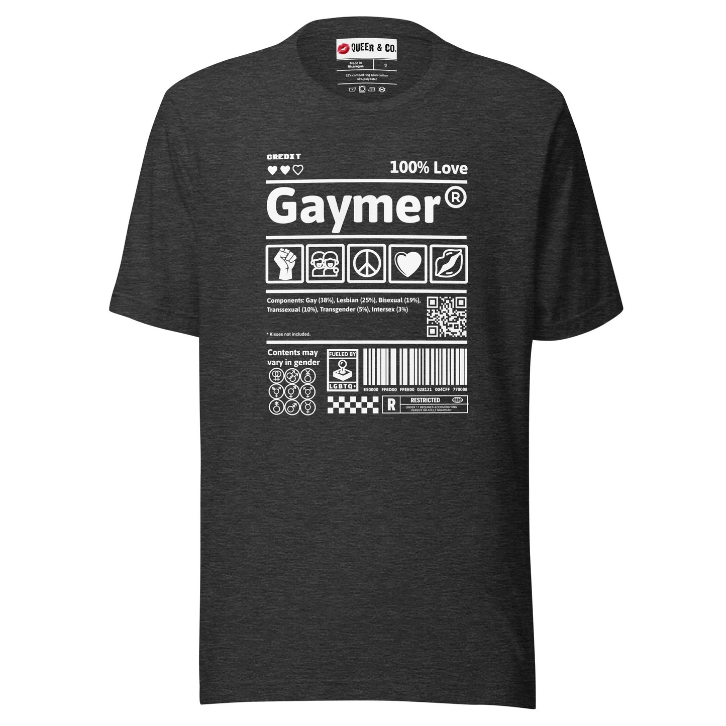 Gaymer - Camiseta de manga corta unisex