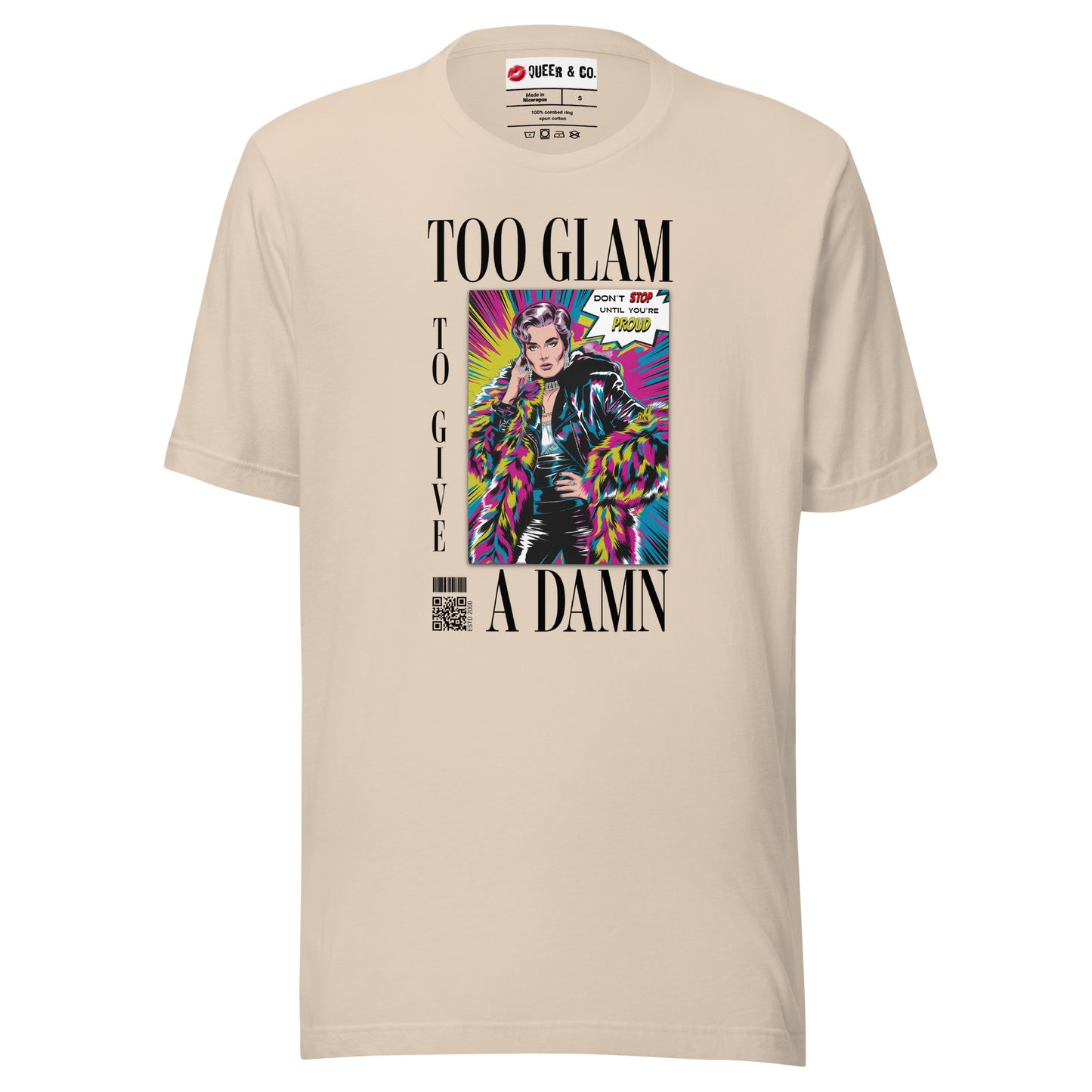 Too Glam To Give a Damn – Unisex-Kurzarm-T-Shirt