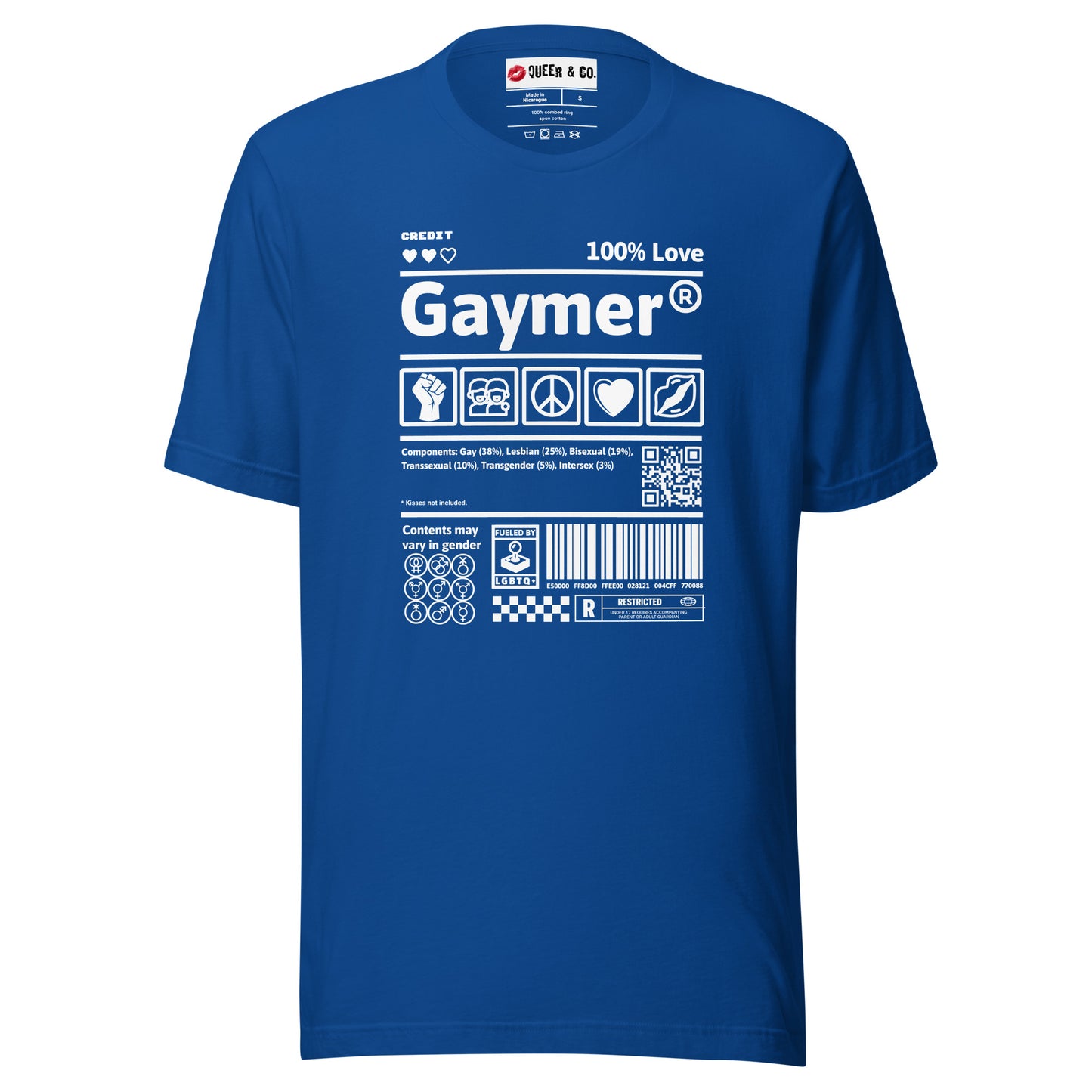 Gaymer - Camiseta de manga corta unisex