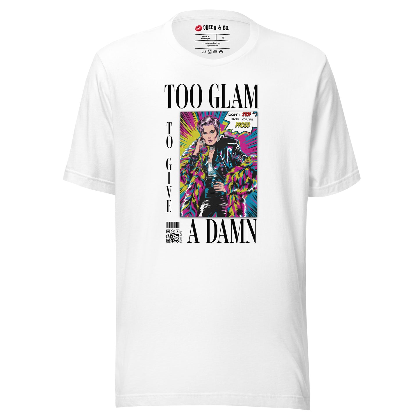 Too Glam To Give a Damn – Unisex-Kurzarm-T-Shirt